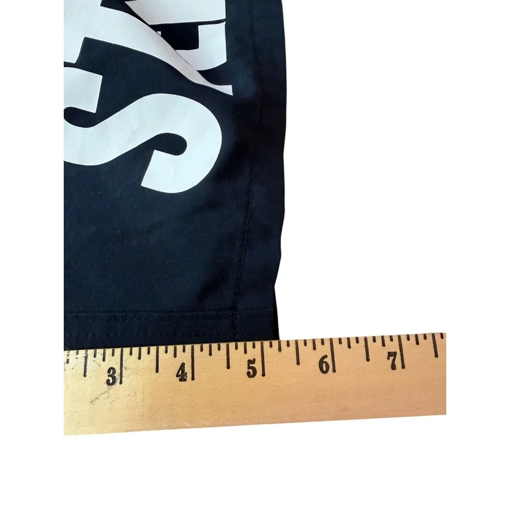 Hollister Mens Black Logo Swim Trunks Stretch Mesh Lined Shorts XS 5 Inseam